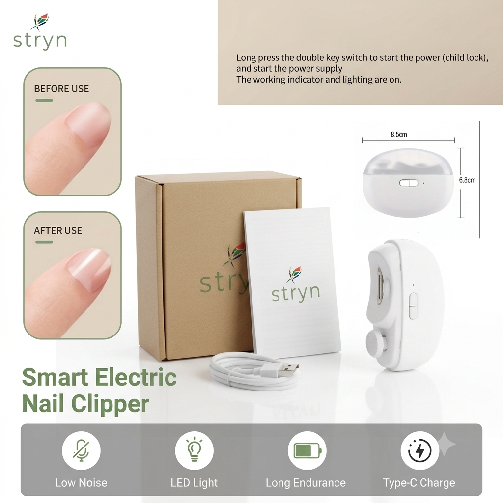 STRYN™ PerfectTrim — Electric Nail Clipper